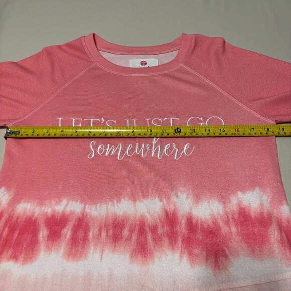 Simply‎ Southern “Let’s Just Go Somewhere” Tie Dye Sweatshirt Pink Small - Picture 10 of 12